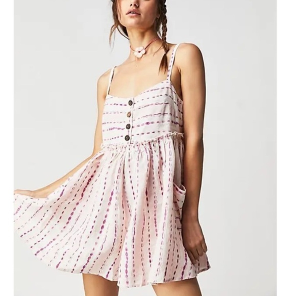NWOT Free People Ocean Ave Romper By - Ivory Combo, size XS